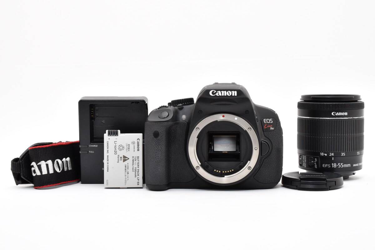 ★極上美品★ Canon キヤノン EOS Kiss X6i EF-S 18-55mm F3.5-5.6 IS STM 標準レンズキット デジタル一眼レフカメラ ボディ