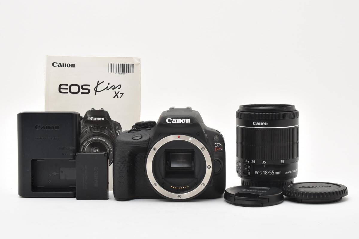 ★極上美品★ Canon キヤノン EOS Kiss X7 EF-S 18-55mm F3.5-5.6 IS STM 標準レンズキット デジタル一眼レフカメラ ボディ