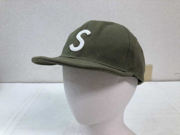 ベーシックエンティ Basiquenti アメカジ コーデュロイ ワッペン アジャスター ベースボールキャップ カーキ 57～59cm 男女兼用 消臭抗菌
