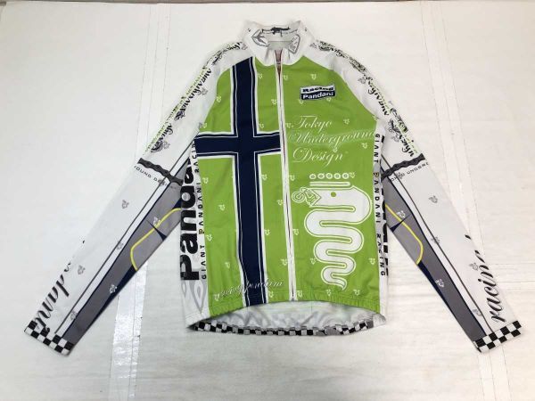 レーシングパンダーニ Racing Pandani ロードバイク 自転車 サイクルジャージ 長袖 ジャケット 緑 M メンズ ポリエステル100% 裏起毛