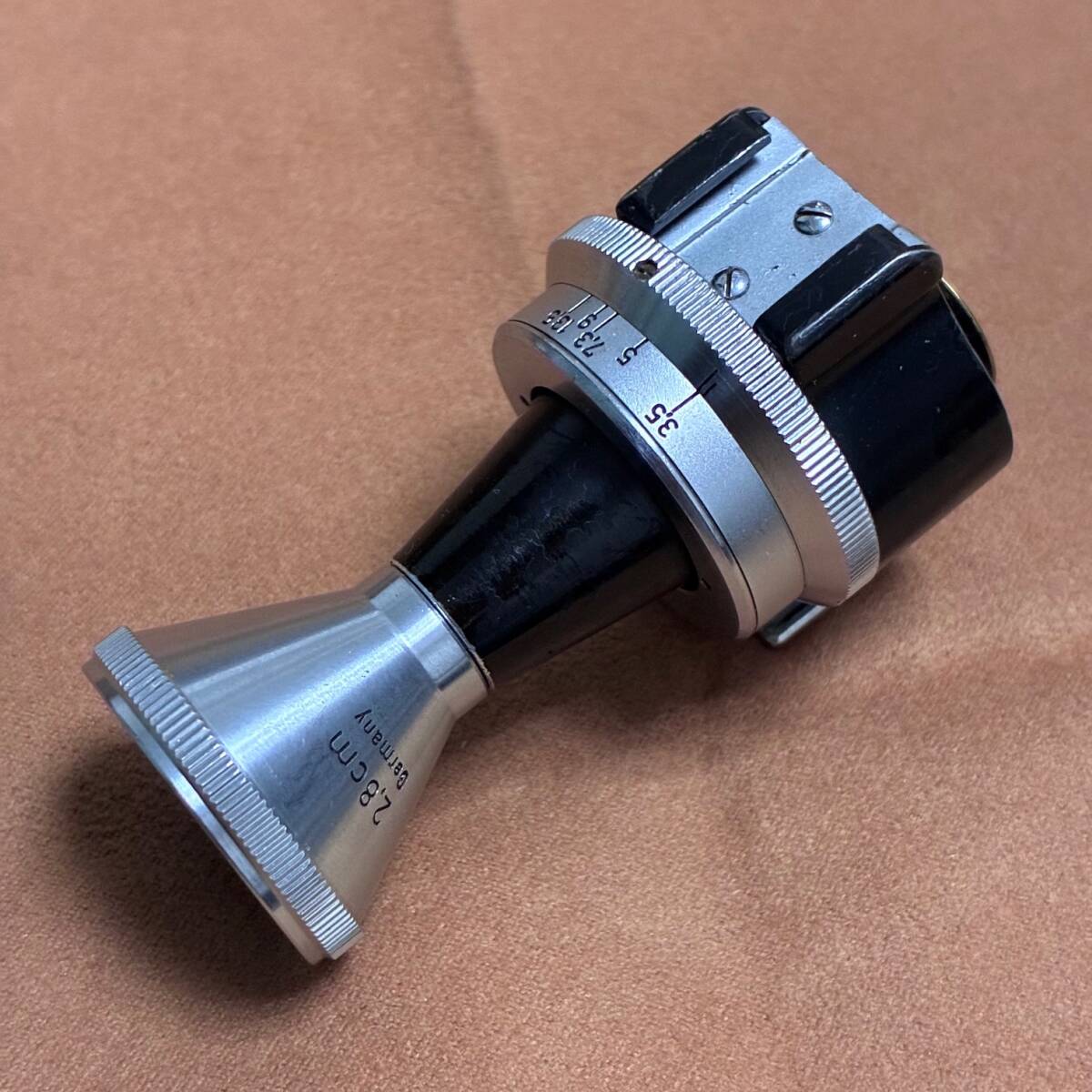 【希少・1000円スタート】Leitz viewfinder VIOOH ”Black Nose” + TUVOO（ライカ正像ビドムファインダー・先黒 + 28mmアタッチメント）