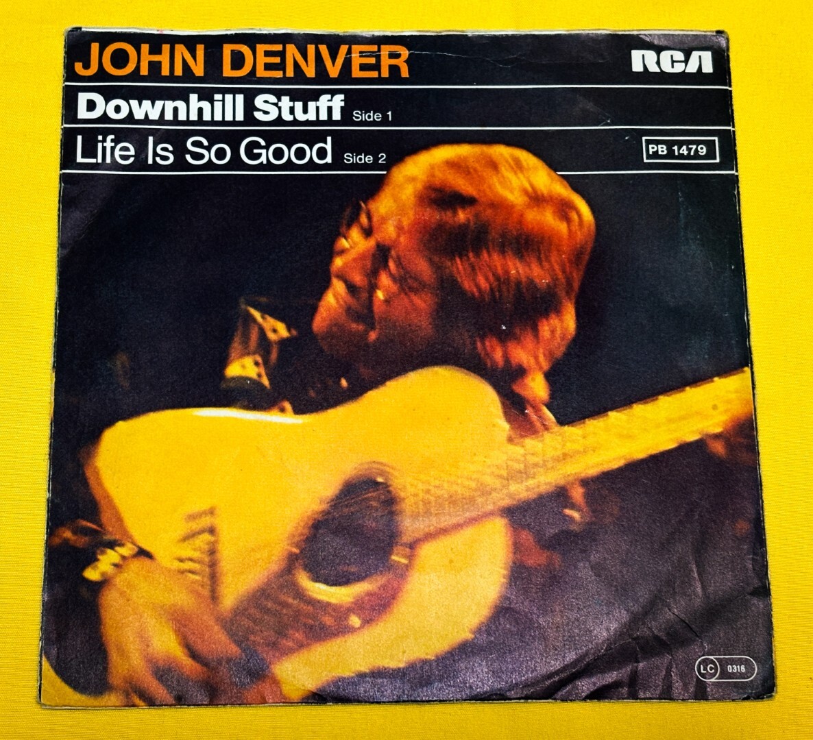 ◆ドイツORG◆ JOHN DENVER / DOWNHILL STUFF ◆貴重ジャケット付き　/EP10枚まで送料230円