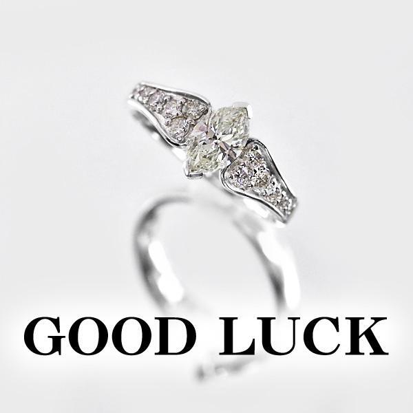 【定額】【新品・未使用】天然ダイヤモンド 計1.104ct/一粒ダイヤ 0.734ct,L,SI-2,中ソ付,プラチナ 煌めく ダイヤモンド リング #11