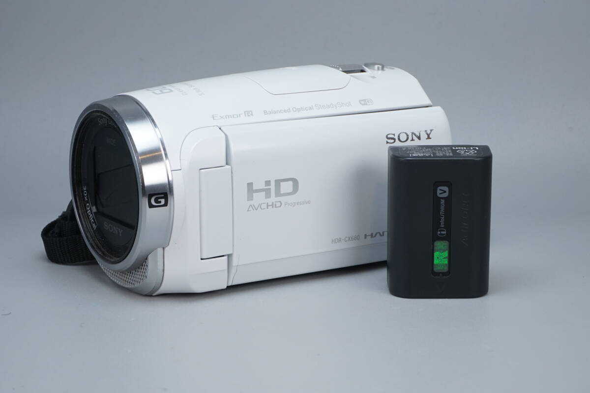 ★実用品★ SONY ソニー HDR-CX680 ホワイト デジタルビデオカメラ