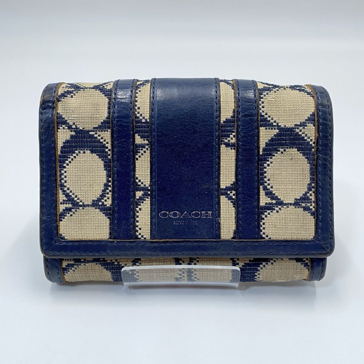COACH コーチ キャンバス 二つ折り財布 シグネチャー レザー M-03030
