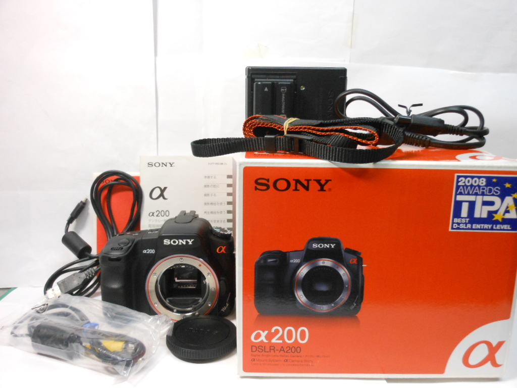 ☆希少美品級SONY ☆ソニーα２00 　使用説明書・付属品多数　即日発送　大人気 