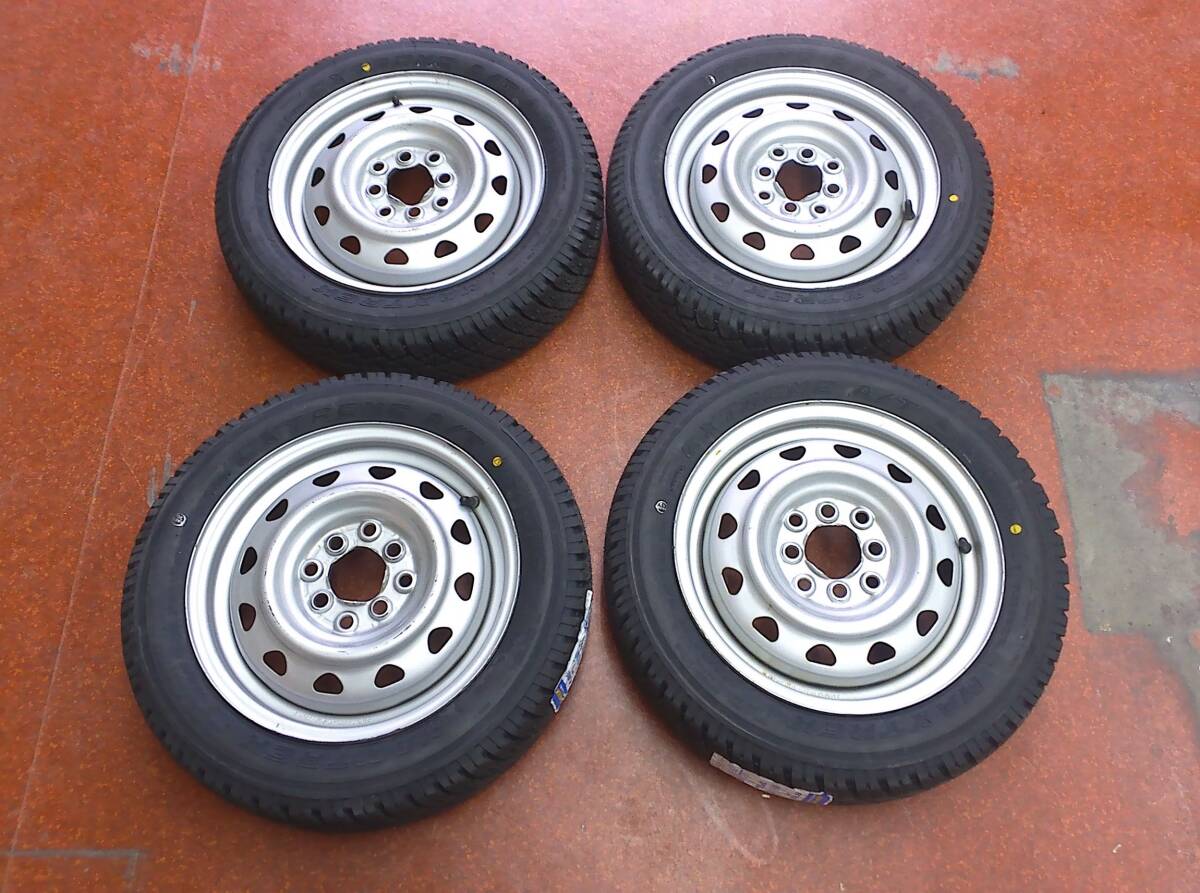 未使用 タイヤ 4本 14×4.5J 4穴 8穴 マルチ 100 114.3 +45 155/65 R14 MAXTREK EXTREME A/T 中古スチールホイール 鉄 引取可 愛知 m743
