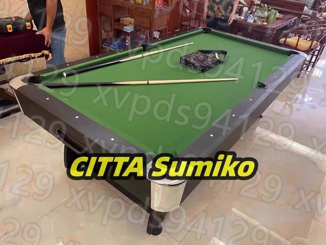 2in1 マルチゲームテーブル ビリヤード台 卓球台 室内 子供 大人 店用 7フィート 台布4色 (緑）
