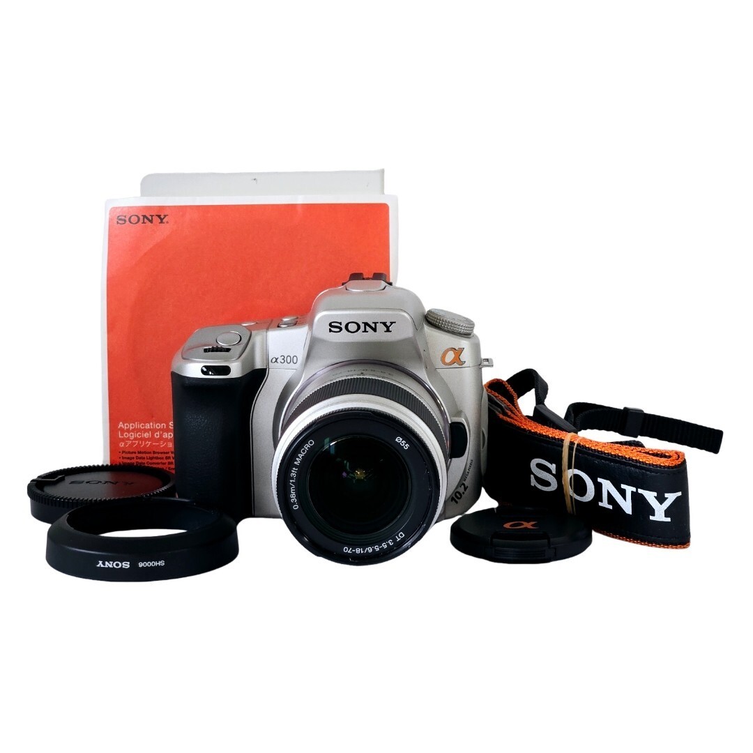 【美品】 SONY ソニー α300 + DT 18-70mm レンズキット デジタル一眼レフカメラ シルバー #21974