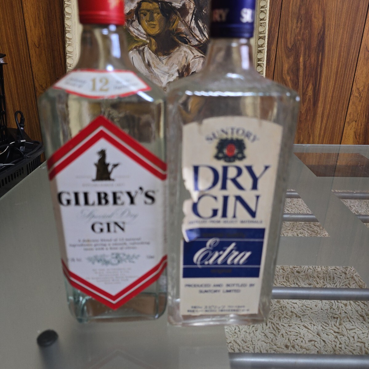 未開封ギルビージンとサントリードライジン