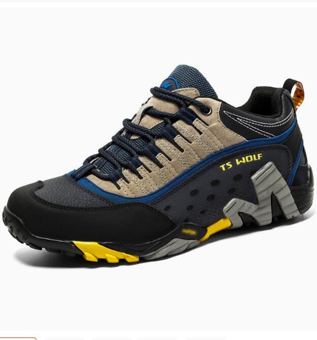新入荷 メンズ トレッキングシューズ 運動 ランニ ングシューズ アウトドアシューズ ハイキングシュ ーズ 登山靴 ブルー 24.5cm~27.5cm
