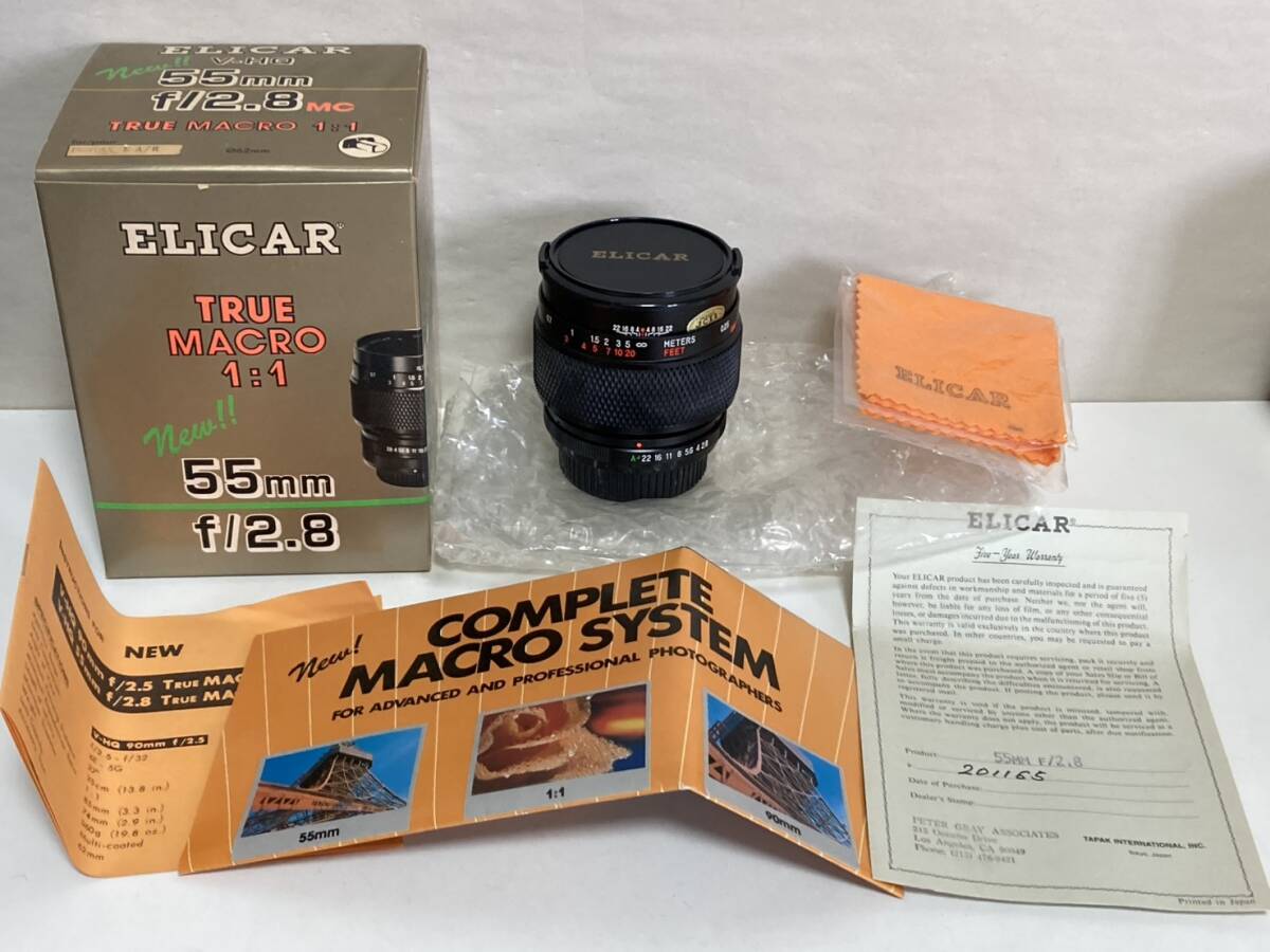 ELICAR V-HQ MACRO MC 55mm F2.8 TRUE MACRO 1:1 PENTAX ペンタックス Kマウント K-A/R 用 単焦点 レンズ