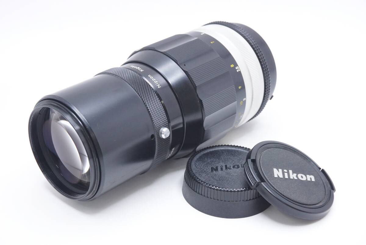 ▽Nikon ニコン NIKKOR-Q Auto 200mm F4 Ai改(前後キャップ付) 訳あり