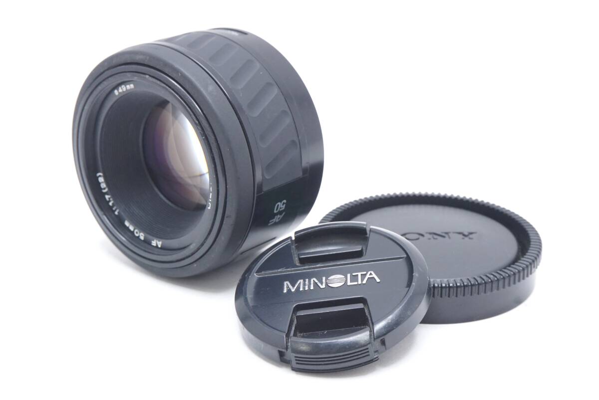 ▽MINOLTA ミノルタ AF 50mm F1.7 ソニーマウント (前後キャップ付) 訳あり