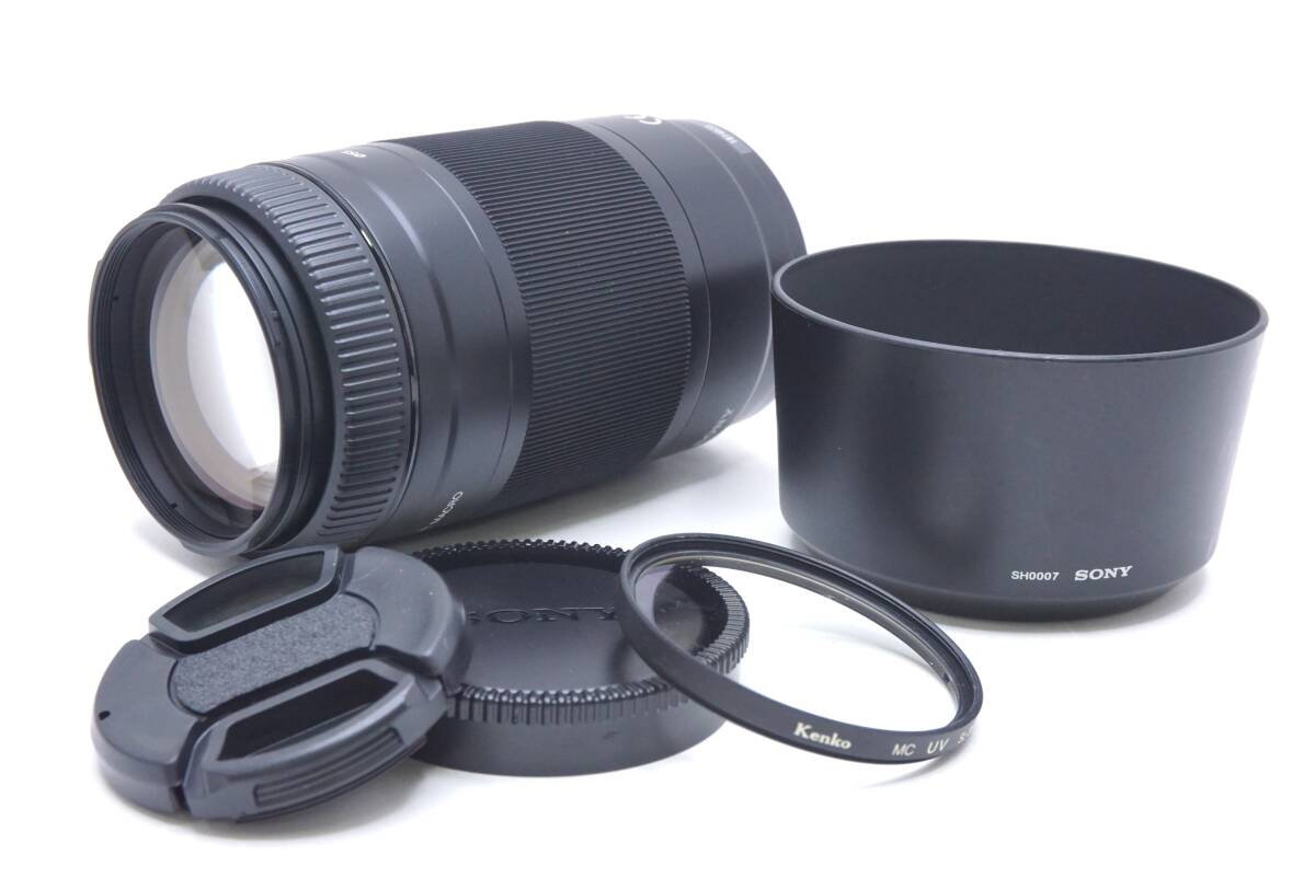 【美品】▽SONY ソニー 75-300mm F4.5-5.6 (前後キャップ・フィルター・フード付)