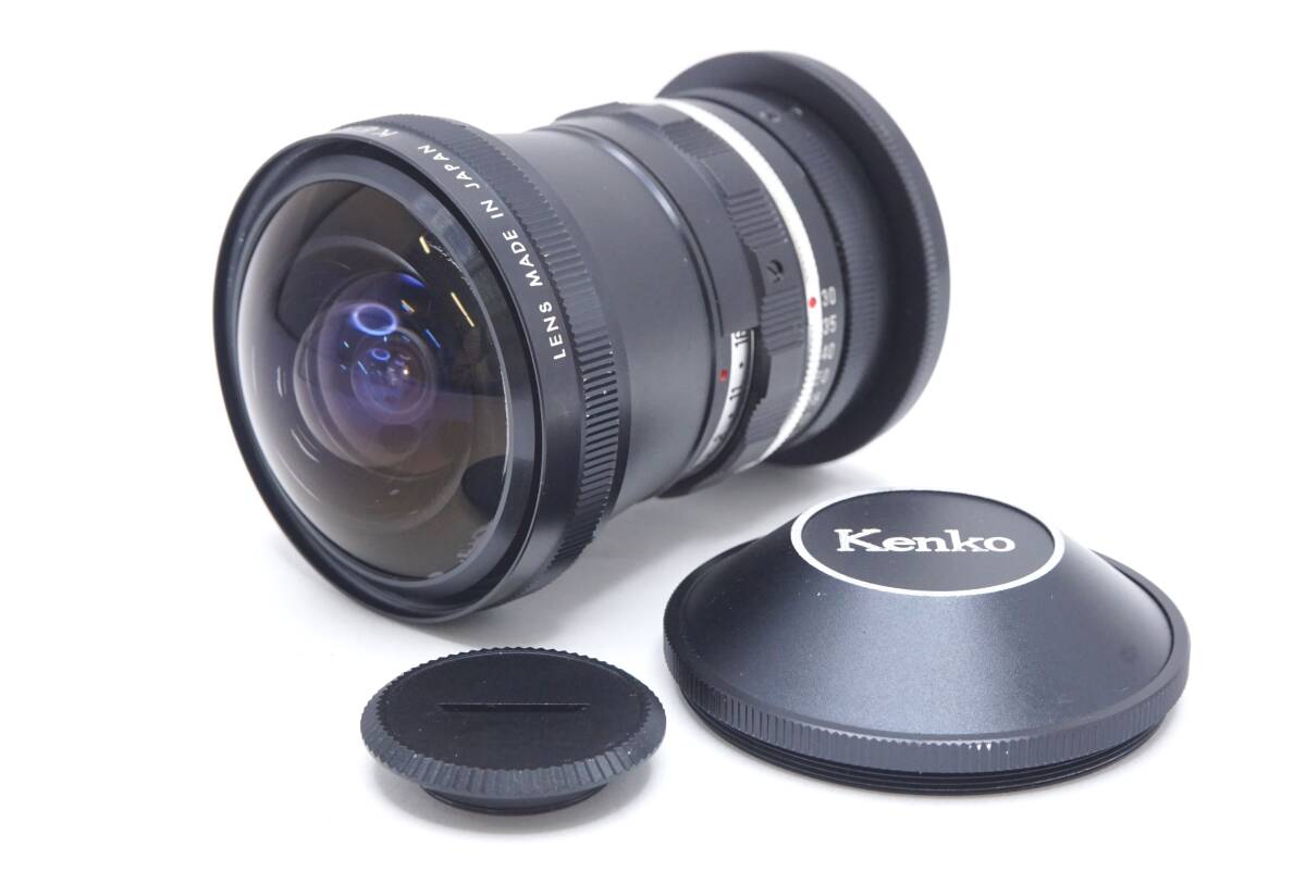 ▽KENKOケンコー FISH-EYE 180° 魚眼レンズ (前後キャップ付) ジャンク品扱い