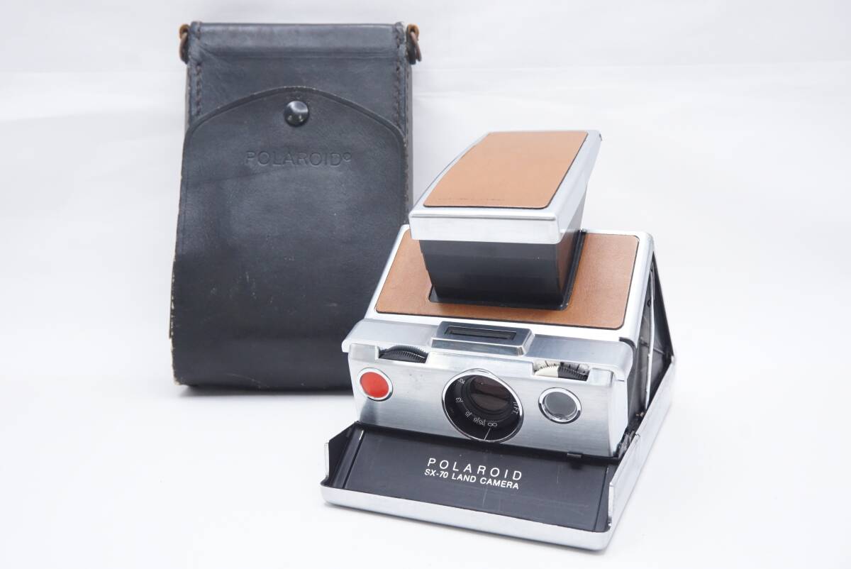 ▽POLARPID ポラロイド SX-70 LAND CAMERA (ケース付) ジャンク品