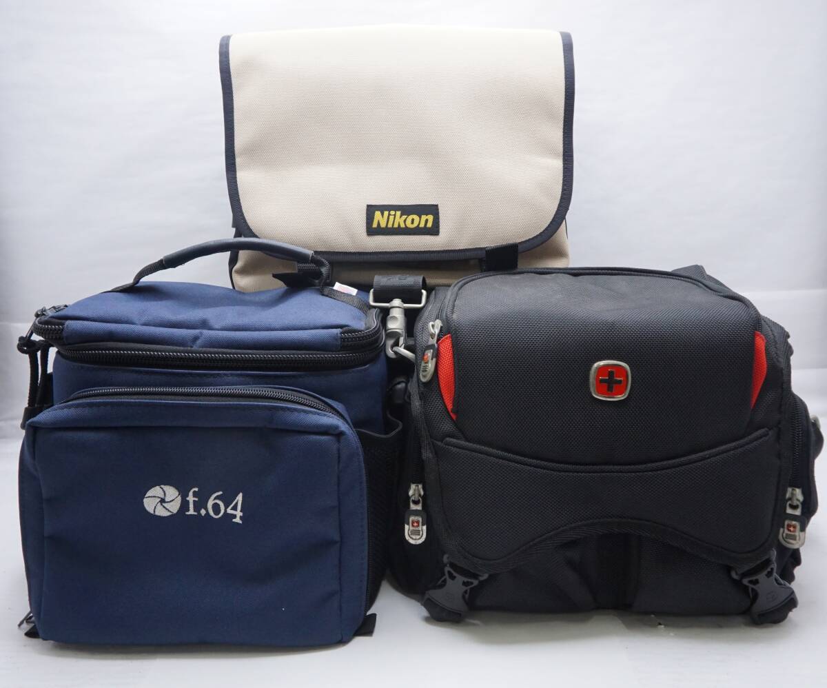 ▽カメラバック まとめ売り 3個 / Nikon・f.64・SWISSGEAR