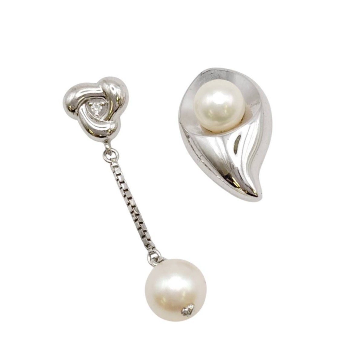 S-05826 TASAKI タサキ 田崎真珠 ネックレス トップ 2点まとめ アコヤ真珠 シルバー SILVER 刻印有 アクセサリー パーツ 現状品 035