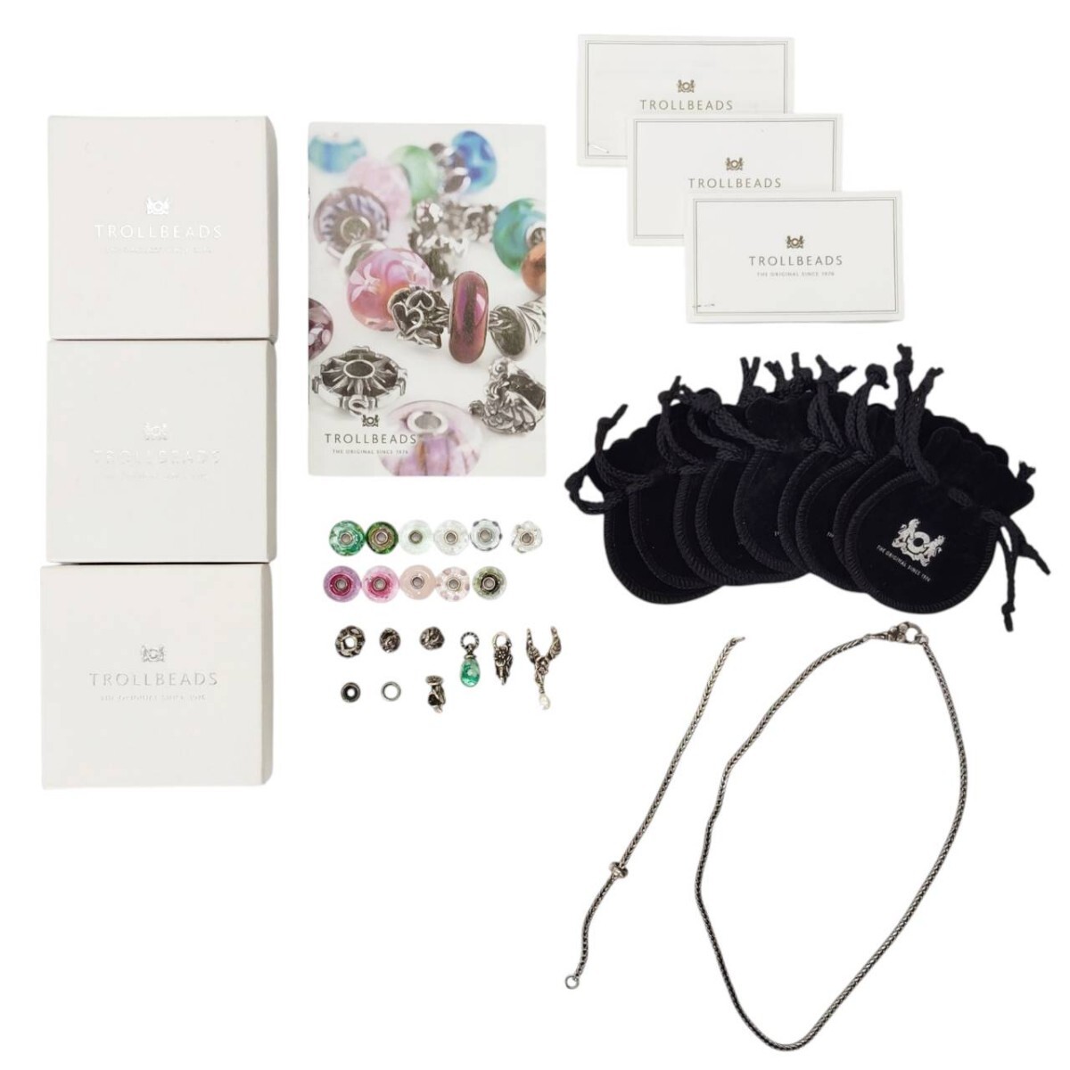 S-05550 トロールビーズ TROLLBEADS まとめ売り シルバー ネックレス ブレスレット ガラスビーズ ジュエリー アクセサリー 現状品 50