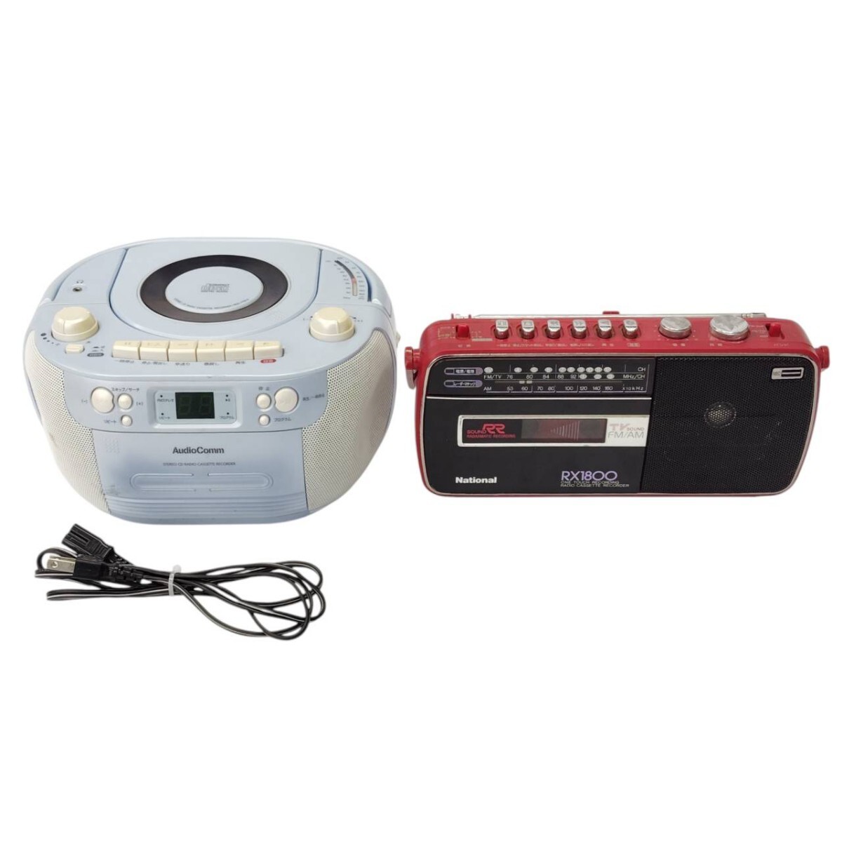 S-05612 オーム電機 National CDデッキ 2点セット カセットデッキ ラジオデッキ オーディオ機器 通電動作確認済 現状品 訳あり 015