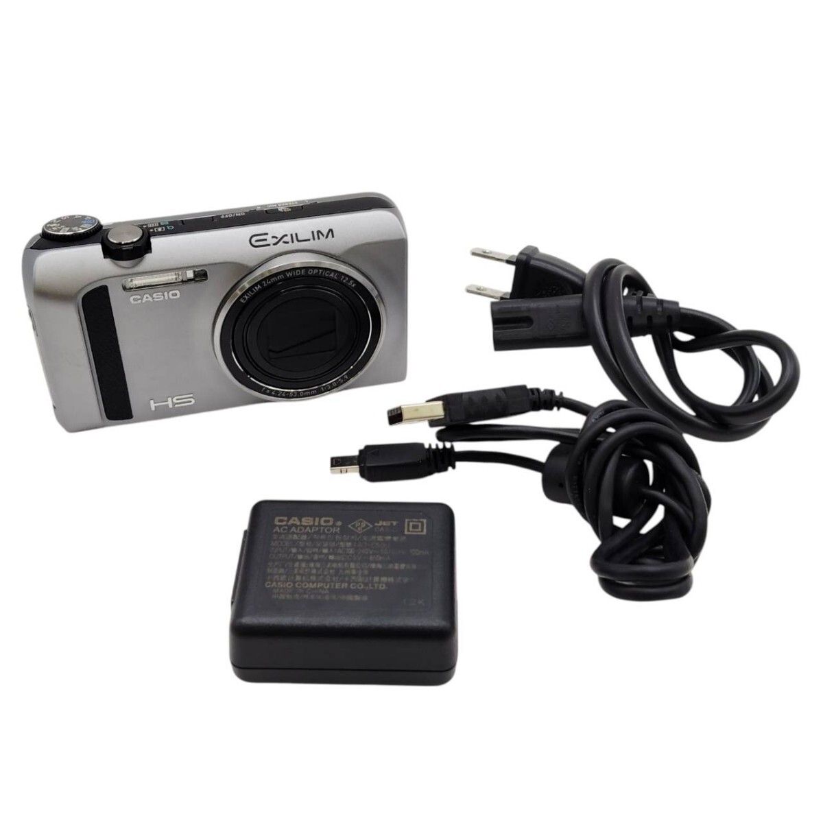 S-05438 CASIO カシオ EXILIM EX-ZR400 シルバー デジカメ エクシリム 光学12.5倍ズーム NP-130バッテリー コンデジ 動作未確認 現状品 07
