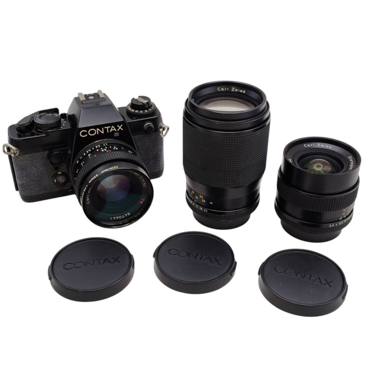 S-05568 カメラ レンズ 3点セット CONTAX 139 QUARTZ Carl Zeiss T 28mm 50mm 135mm コンタックス カールツァイス 動作未確認 現状品 06