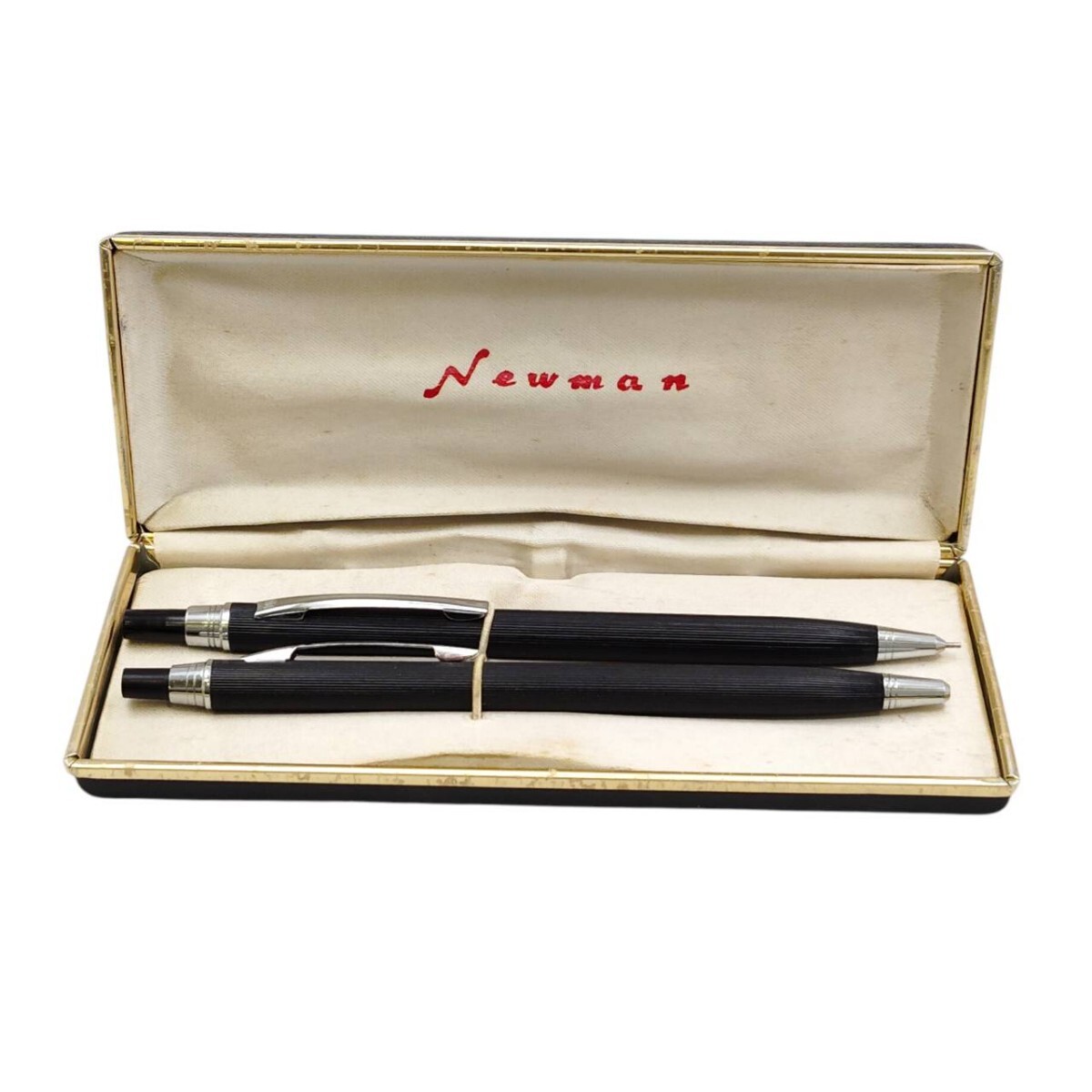 S-05618 Newman ニューマン シャープペンシル ボールペン セット 廃番 筆記確認済(SP) 動作未確認(BP) ケース付 筆記用具 現状品 015