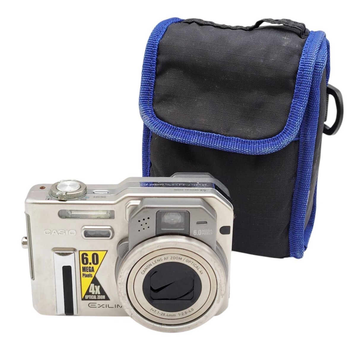 T-00802 カシオ CASIO EXILIM PRO EX-P600 デジカメ デジタルカメラ カメラ 600万画素 4倍 シルバー 傷汚れ有 動作未確認 現状品 04