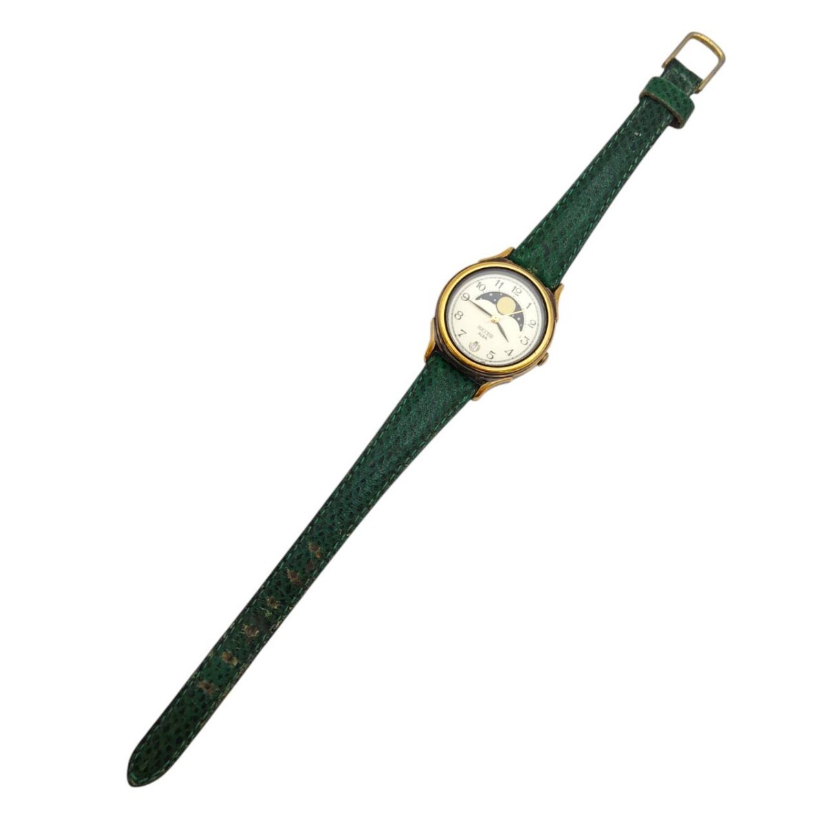 S-05822 ALBA アルバ SUCCESS サクセス ムーンフェイズ V318-6A10 クォーツ QZ デイト 3針 SEIKO セイコー 腕時計 不動品 現状品 015