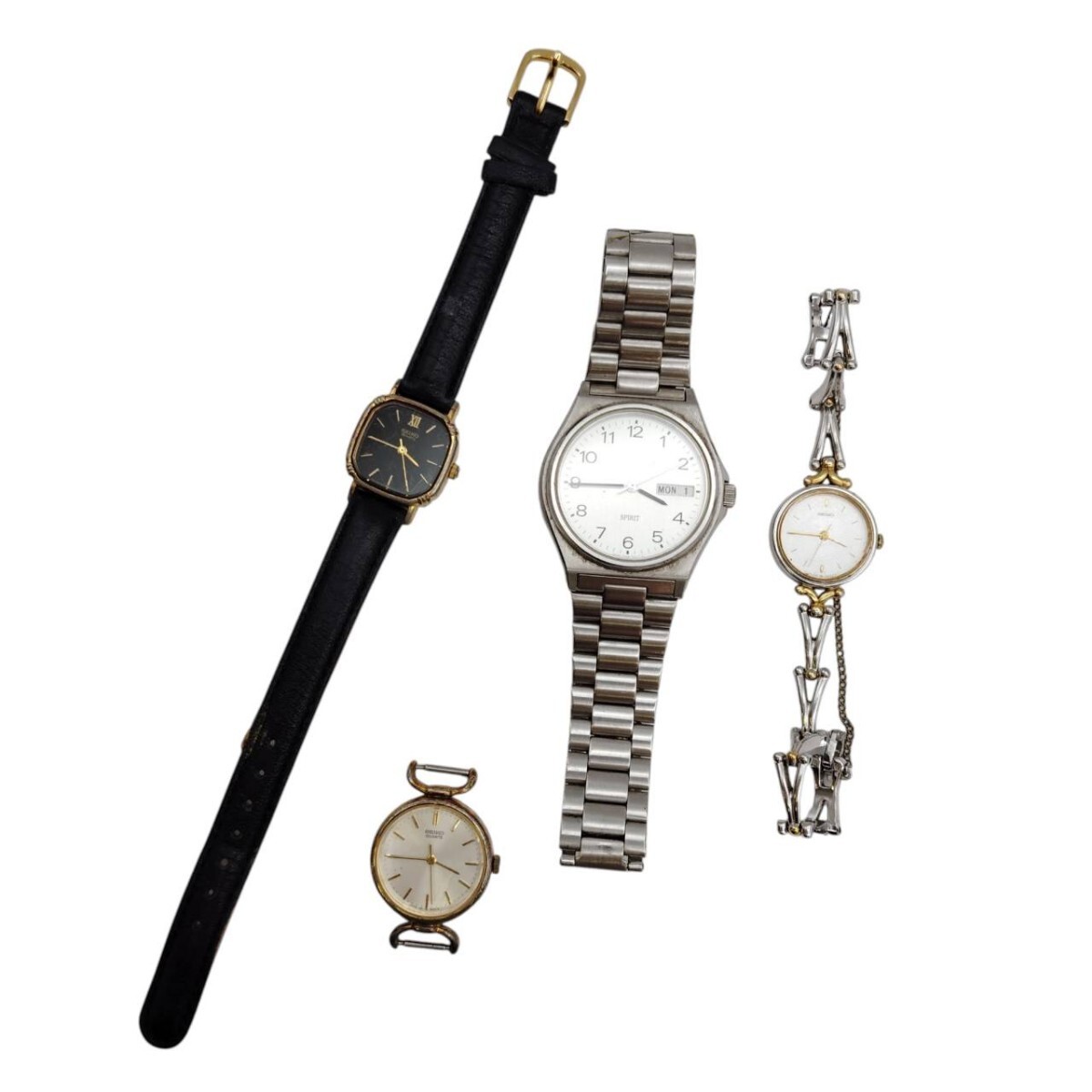 S-05946 SEIKO セイコー 腕時計 4点まとめ スピリット クォーツ QZ 7N48-7000 2P21-0190 他 時計 不動品 ジャンク 現状品 03