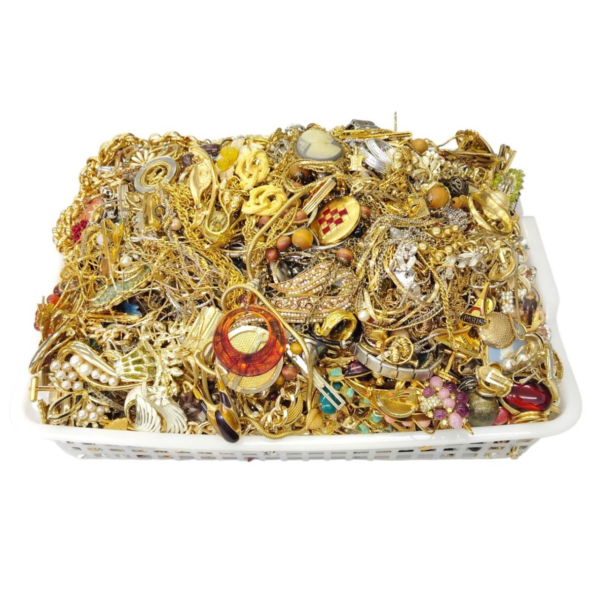 MS-00026 【総重量14.0kg超!!】 豪華 アクセサリー 大量 まとめセット ジュエリー 遺品整理品 未選別 ネックレス ブローチ 等 現状品 015