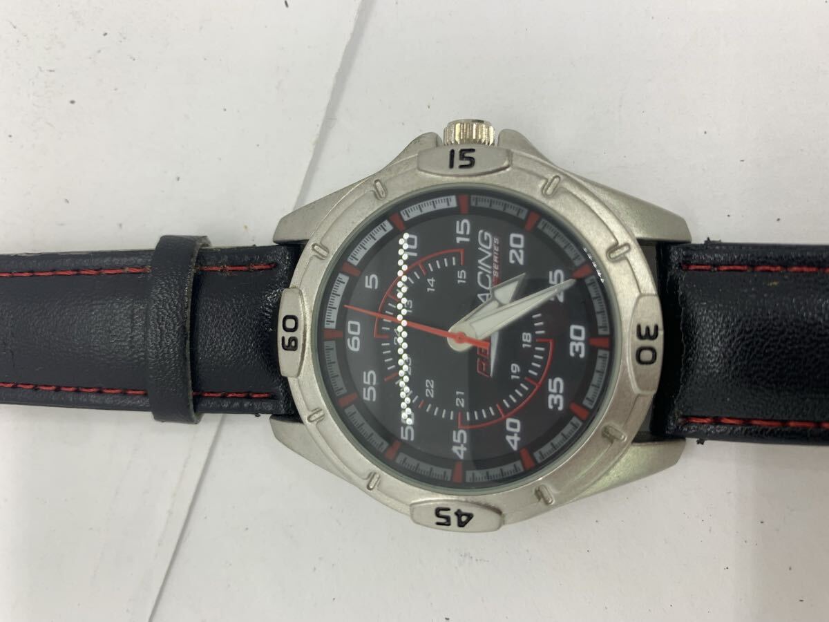 【E/新771607】マルボロ ノベルティグッズ RED RACNG SERIES 腕時計 稼働品 ブラック文字盤 黒文字盤 ブラック