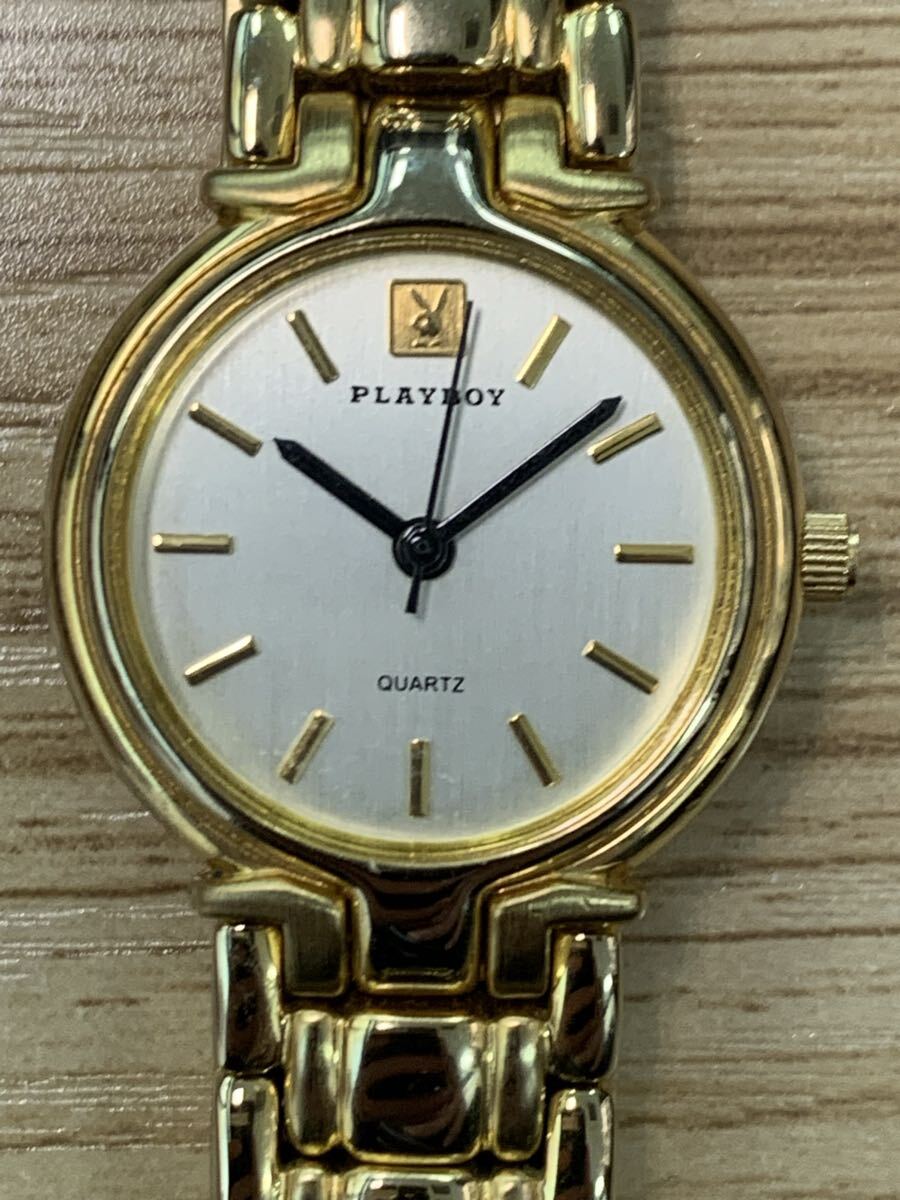 【北5463】PLAYBOY プレイボーイ 4040 クォーツ 腕時計 不動品 