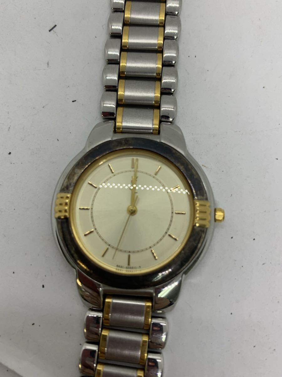 【E/新771607】SAINT LAURENT イヴ・サンローラン YSL 6031-G11246 680061 腕時計 不動品 シルバー クォーツ クオーツ イヴサンローラン