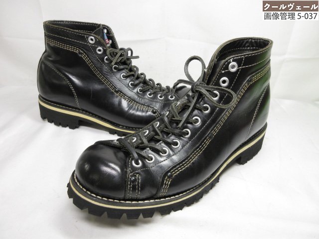 HH超美品 【THOROGOOD ソログッド】 Roofer Boot ルーファーブーツ レザー シューズ 紳士靴 (メンズ) size8.5 ブラック★37MZA9318★
