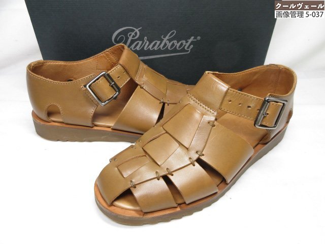 美品 【パラブーツ Paraboot】 PACIFIC パシフィック グルカサンダル レザー 紳士靴 (メンズ) size39 ブラウン系 ★37MZA9375★