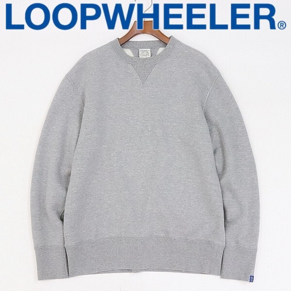 【KB814】◆LOOPWHEELER ループウィラー 裏毛 スウェット トレーナー グレー L