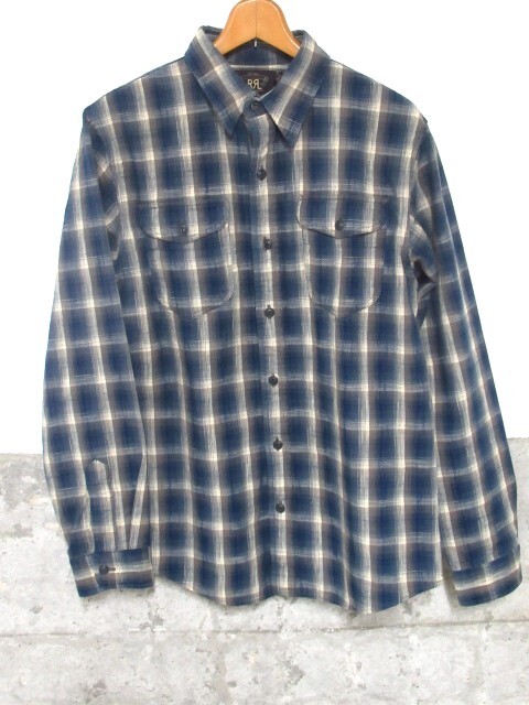 RRL ダブルアールエル ラルフローレン チェック シャツ 長袖 綿100% Mサイズ 管理8H0408D-A1