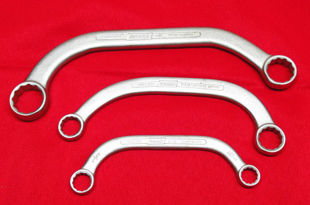 3点セット hazet ハゼット 615 ハーフムーン レンチ CHROM VANADIUM クロム バナジウム 工具 管理8S0406B-YP