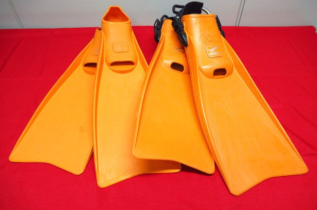 2点セット GULL ガル フィン SUPER MEW XX スーパーミュー Lサイズ 26-27 オレンジ ダイビング 管理8S0408A-G4
