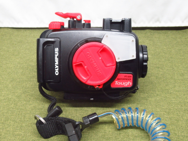 現状品 OLYMPUS オリンパス Tough PT-059 防水プロテクター 水中ハウジング TG-7/TG-6用 カメラ ダイビング 管理8H0407G-A1