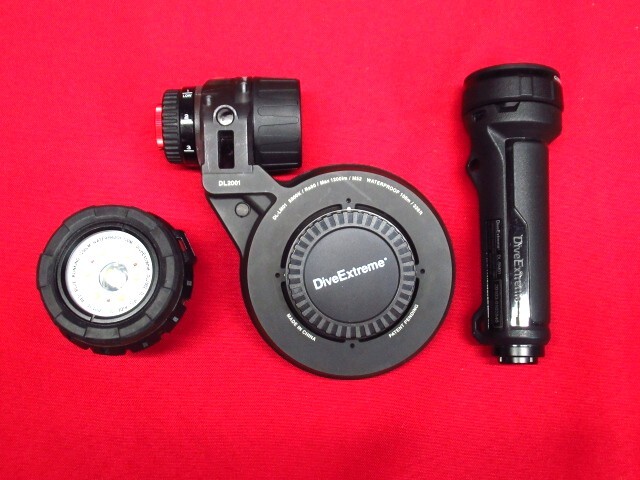 現状品 DiveExtreme ダイブエクストリーム DL-BM01 DL-LM02 水中ライト用バッテリー リングライト LED ダイビング用品 管理8T0410G-J2