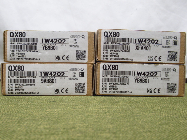 4点セット 新品未使用 MITSUBISHI 三菱電機 QX80 MELSEC-Q 入力ユニット 管理8H0410C-A1