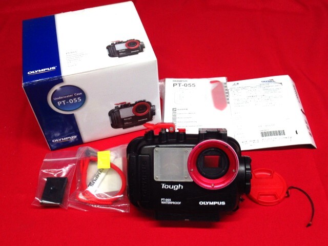 現状品 OLYMPUS オリンパス PT-055 防水プロテクタ ハウジング Tough ダイビング用品 管理8T0411E-F3