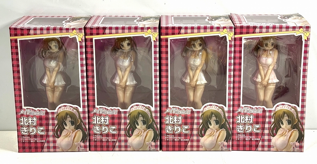 キャラアニ 中古フィギュア メイドをねらえ! 北村きりこ×4個 開封品 痛みあり・長期保管品