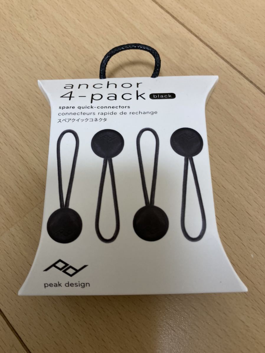 【新品未使用】　Peak Design ピークデザイン 4-PK-AN-BK-4 アンカー 4 パック ブラック