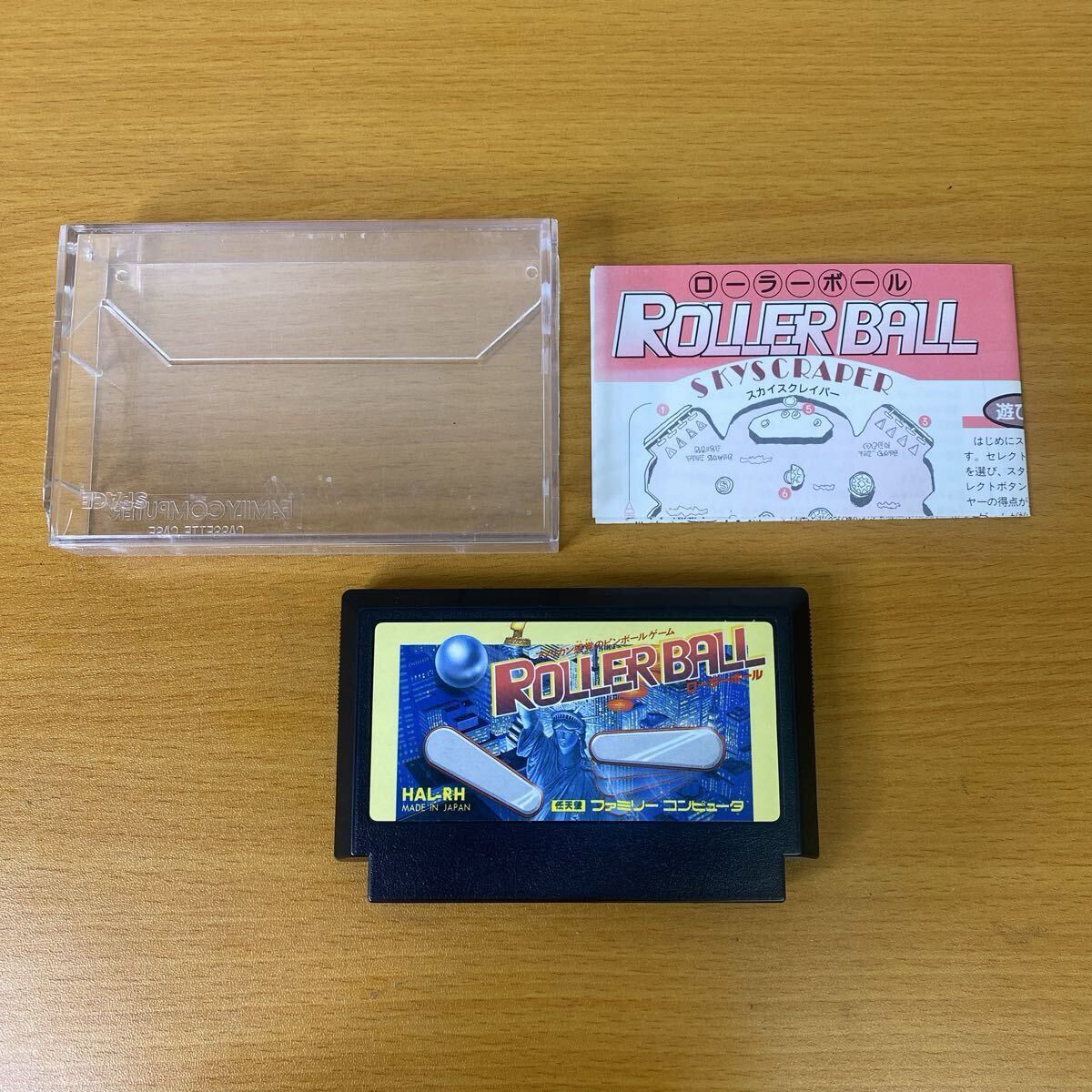T HAL-RH ファミコン専用ソフト ROLLER BALL 説明書付属 レトロゲーム ゲームソフト