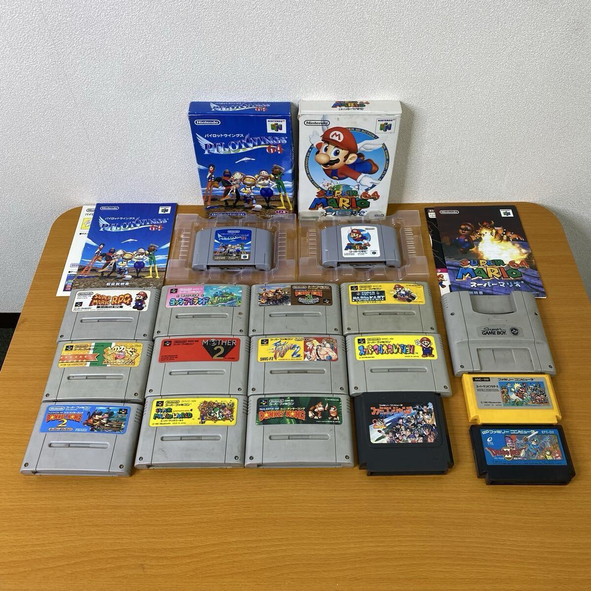 M スーパーファミコン/ファミコンソフト16点まとめ！ スーパーマリオ ドンキーコング ドラゴンクエストⅡ ヨッシーアイランド…etc