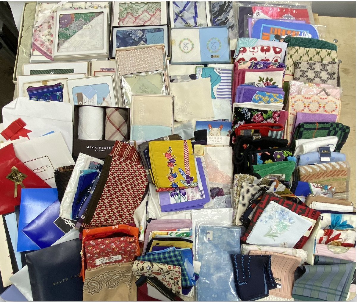 現状品 ハンカチ まとめて 大量 ミニタオル タオルハンカチ 小風呂敷 バンダナ てぬぐい 他 ラルフローレン フェイラー 他